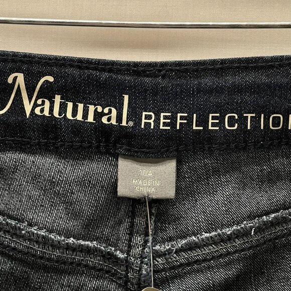 Natural Reflections Jeans Size 10A High Rise Slim Leg Comfort Stretch Denim Blue - Picture 11 of 13